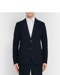 Blazer en seersucker bleu marine Giorgio Armani