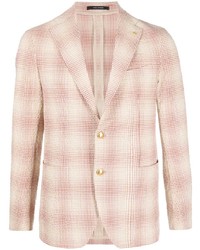 Blazer en seersucker rose