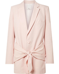 Blazer en sergé rose