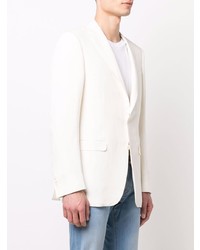 Blazer en soie blanc Canali