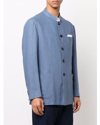 Blazer en soie bleu clair Kiton