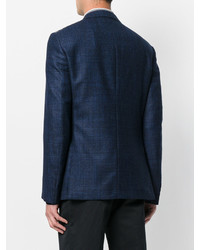 Blazer en soie bleu marine Caruso