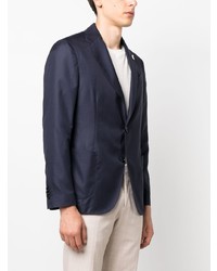 Blazer en soie bleu marine Lardini