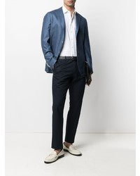 Blazer en soie bleu Barba