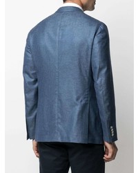 Blazer en soie bleu Barba