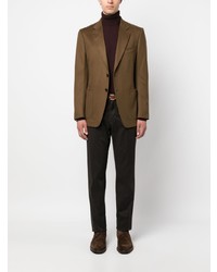 Blazer en soie marron Tom Ford