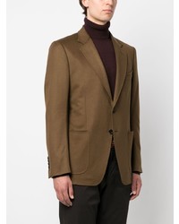 Blazer en soie marron Tom Ford