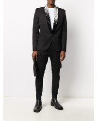 Blazer en soie noir Balmain