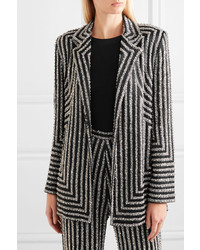 Blazer en soie orné noir Naeem Khan