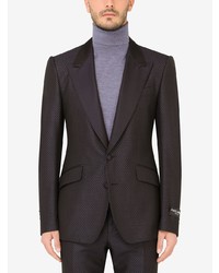 Blazer en soie pourpre foncé Dolce & Gabbana