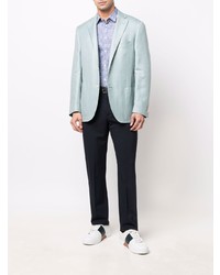 Blazer en soie vert menthe Corneliani