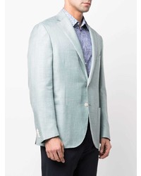 Blazer en soie vert menthe Corneliani