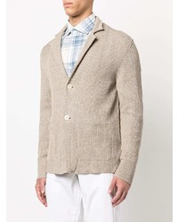 Blazer en tricot beige Isaia