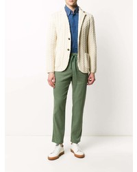 Blazer en tricot beige Lardini