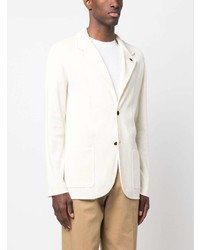 Blazer en tricot blanc Lardini