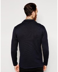 Blazer en tricot bleu marine Asos