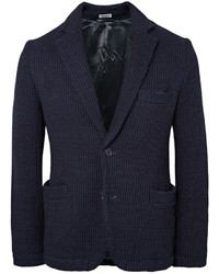 Blazer en tricot bleu marine