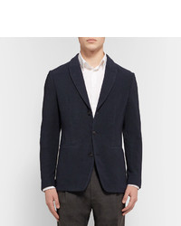 Blazer en tricot bleu marine Giorgio Armani