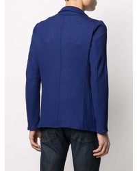Blazer en tricot bleu marine Emporio Armani