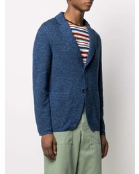 Blazer en tricot bleu marine Missoni