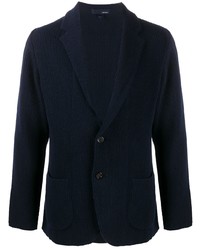 Blazer en tricot bleu marine Lardini