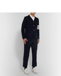 Blazer en tricot bleu marine Thom Browne