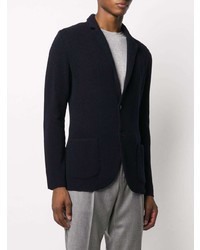 Blazer en tricot bleu marine Lardini