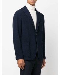 Blazer en tricot bleu marine Boglioli