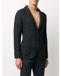 Blazer en tricot bleu marine Lardini