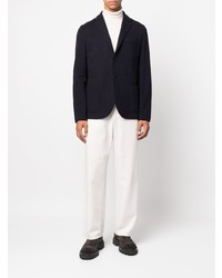 Blazer en tricot bleu marine Harris Wharf London