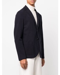 Blazer en tricot bleu marine Harris Wharf London