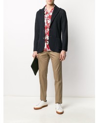 Blazer en tricot bleu marine Lardini