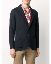 Blazer en tricot bleu marine Lardini