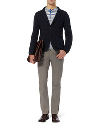 Blazer en tricot bleu marine Missoni