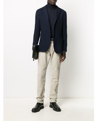 Blazer en tricot bleu marine Boglioli