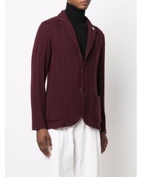 Blazer en tricot bordeaux Lardini