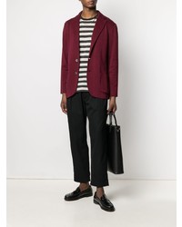 Blazer en tricot bordeaux Lardini