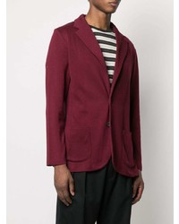 Blazer en tricot bordeaux Lardini