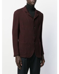 Blazer en tricot bordeaux Emporio Armani