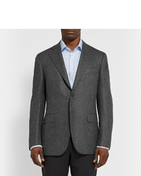 Blazer en tricot gris foncé Canali