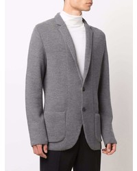 Blazer en tricot gris foncé Lardini