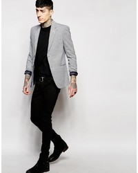 Blazer en tricot gris