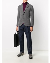 Blazer en tricot gris Lardini