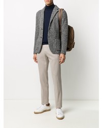 Blazer en tricot gris Lardini