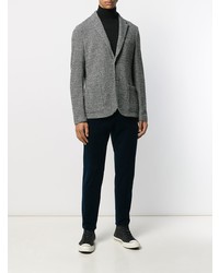 Blazer en tricot gris Harris Wharf London