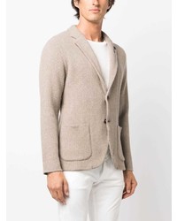 Blazer en tricot marron clair Lardini