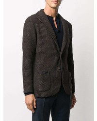 Blazer en tricot marron foncé Lardini