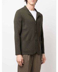 Blazer en tricot vert foncé Caruso