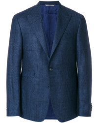 Blazer en tweed bleu marine Canali