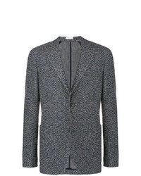 Blazer en tweed en tricot gris foncé